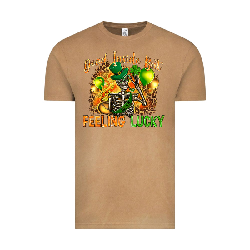 Dead Inside But Feeling Lucky Vintage Tee by NancyCooperArtShop | Teevron