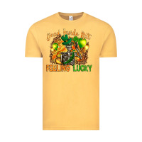 Vintage Mustard dead inside but feeling lucky Vintage Tee - NancyCooperArtShop