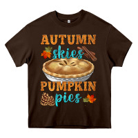 Chocolate Brown autumn skies pumpkin pies Heavy Core Tee - HRA Design Shop
