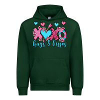 Forest Green xoxo hugs and kisses olivia Urban Hoodie - OliviaCreatesArt