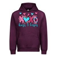 Mauve Wine xoxo hugs and kisses olivia Urban Hoodie - OliviaCreatesArt