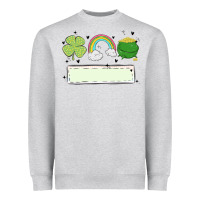 Heather Grey st patrick's trio name patch Heavyweight Sweatshirt - MaliasSmallBusiness
