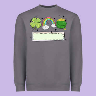 St Patrick's Trio Name Patch Heavyweight Sweatshirt Designed By Maliassmallbusiness