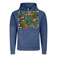 Vintage Denim cactus gemstone Vintage Hoodie - AdoDesignShop