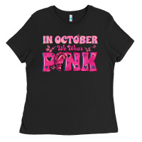 In October We Wear Pink Ladies Tee | Teevron