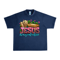 Navy jesus is my valentine Urban Heavy Tee - AdoDesignShop
