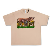 Burro Western Mom With Duroc Pig And Baby Pig Urban Heavy Tee - LillyAllenDesigns