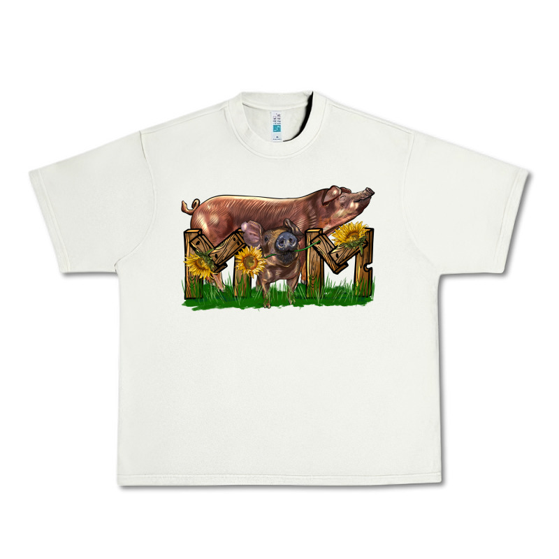 Western Mom With Duroc Pig And Baby Pig Urban Heavy Tee by LillyAllenDesigns | Teevron