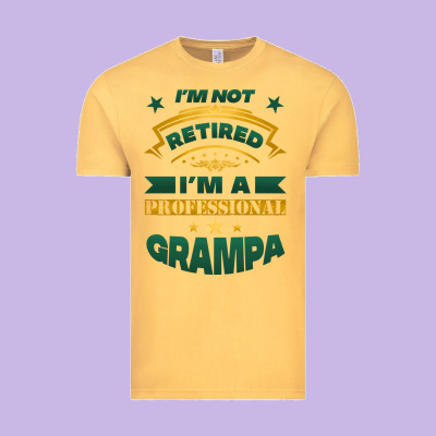 I'm Not Retired I'm A Professional Grampa Vintage Tee Designed By Jasminsmagicworld