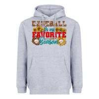 Heather Grey Baseball is my favorite season Heavyweight Hoodie - NancyCooperArtShop