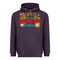 Plum Baseball is my favorite season Heavyweight Hoodie - NancyCooperArtShop