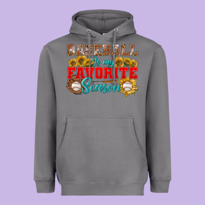 Baseball Is My Favorite Season Heavyweight Hoodie Designed By Nancycooperartshop