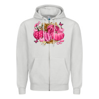 Dove Grey breast cancer awareness pink pumpkins Zipper Hoodie - LillyAllenDesigns
