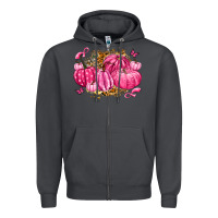 Smoke breast cancer awareness pink pumpkins Zipper Hoodie - LillyAllenDesigns
