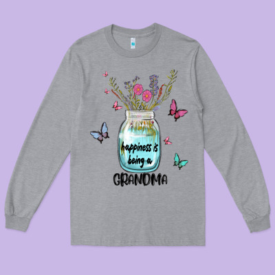 Grandma Preview Costom Name Long Sleeve Tee Designed By Maliassmallbusiness