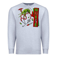 Heather Grey Christmas Character Premium Sweatshirt - NancyCooperArtShop