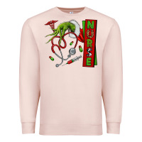 Pale Pink Christmas Character Premium Sweatshirt - NancyCooperArtShop