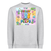 Heather Grey chillin' with my peeps Heavyweight Sweatshirt - MaliasSmallBusiness