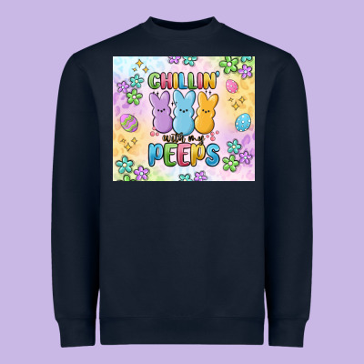 Chillin' With My Peeps Heavyweight Sweatshirt Designed By Maliassmallbusiness