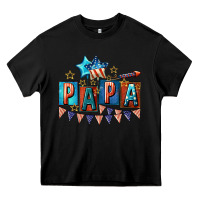 Black American Papa 4th of july Heavy Core Tee - CowGirlArtShop