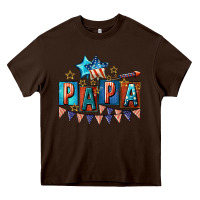 Chocolate Brown American Papa 4th of july Heavy Core Tee - CowGirlArtShop