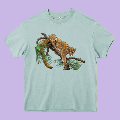 Florida Panther Heavy Core Tee Designed By Barkaloodesign