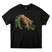 Black florida panther Heavy Core Tee - BarkalooDesign
