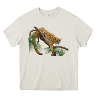 Cream florida panther Heavy Core Tee - BarkalooDesign