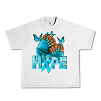 Lunar Rock hope tealribbonovarian cancer nails Urban Heavy Tee - NancyCooperArtShop