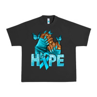 Pigment Black hope tealribbonovarian cancer nails Urban Heavy Tee - NancyCooperArtShop