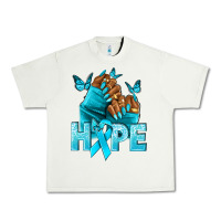 Pistachio hope tealribbonovarian cancer nails Urban Heavy Tee - NancyCooperArtShop