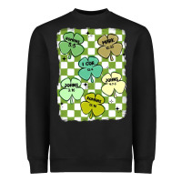 Black shamrock religious Heavyweight Sweatshirt - MaliasSmallBusiness