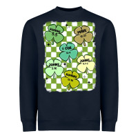 Navy shamrock religious Heavyweight Sweatshirt - MaliasSmallBusiness
