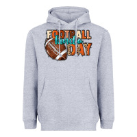 Heather Grey Football kinda day Heavyweight Hoodie - NancyCooperArtShop