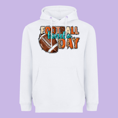 Football Kinda Day Heavyweight Hoodie Designed By Nancycooperartshop