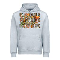 Heather Grey flannels hayrides pumpkins  bonfires Urban Hoodie - FaDigitalArtStudio