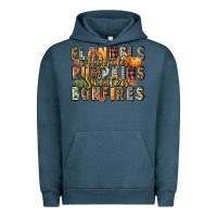 Pigment Midnight Navy flannels hayrides pumpkins  bonfires Urban Hoodie - FaDigitalArtStudio