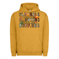 Pigment Peanut Butter flannels hayrides pumpkins  bonfires Urban Hoodie - FaDigitalArtStudio