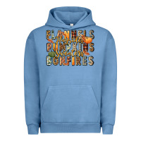 Pigment Pebble Blue flannels hayrides pumpkins  bonfires Urban Hoodie - FaDigitalArtStudio
