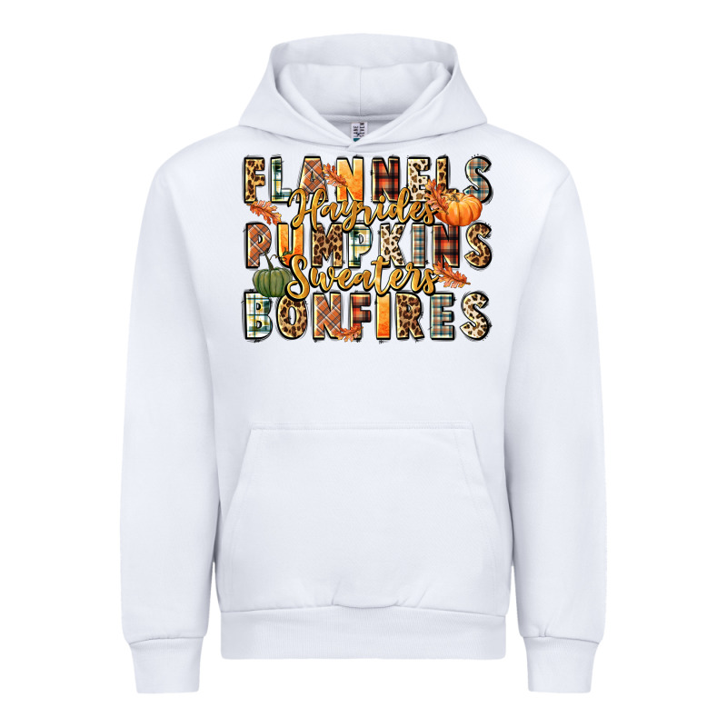 Flannels Hayrides Pumpkins  Bonfires Urban Hoodie by FaDigitalArtStudio | Teevron