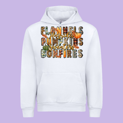 Flannels Hayrides Pumpkins  Bonfires Urban Hoodie Designed By Fadigitalartstudio