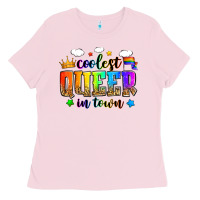 Bubblegum Pink coolest queer in town Ladies Tee - Zillion Design Studio