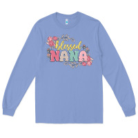 Colony Blue blessed nana Long Sleeve Tee - MaliasSmallBusiness