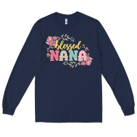 Navy blessed nana Long Sleeve Tee - MaliasSmallBusiness
