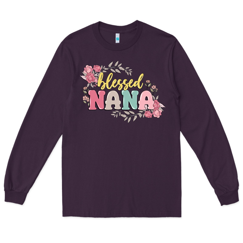 Blessed Nana Long Sleeve Tee by MaliasSmallBusiness | Teevron