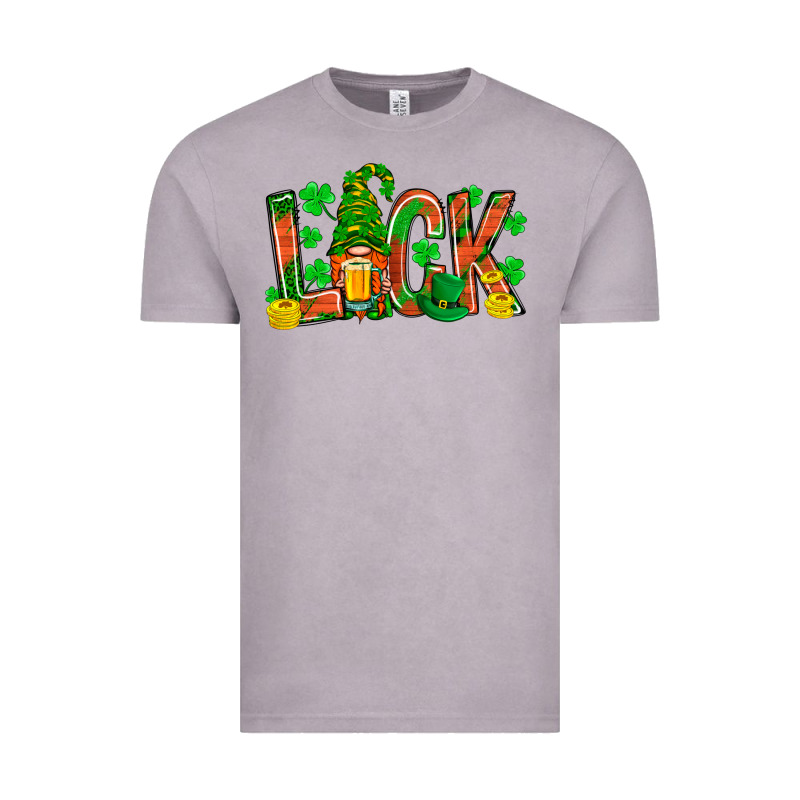 Luck With Gnome And Beer Vintage Tee by NancyCooperArtShop | Teevron