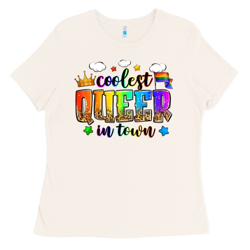 Coolest Queer In Town Ladies Tee by Zillion Design Studio | Teevron