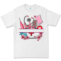 White custom name nurse hat and elements Premium Tee - AdoDesignShop