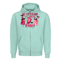 Seafoam in october we wear pink Zipper Hoodie - LillyAllenDesigns