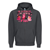 Smoke in october we wear pink Zipper Hoodie - LillyAllenDesigns